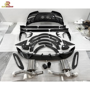 Nouveauté - Kit carrosserie en fibre de carbone partielle de style Mansori avec lèvre avant, pare-chocs arrière et échappement pour Aston Martin DBX 2024 - Product Image 2