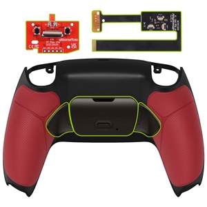 Red Rubberized <b>Grip</b> Rise 2.0 Remap Kit for <b>Controller</b> with Metal Paddle Back Button Shell Case - Product Image 2