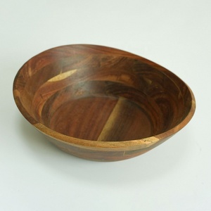 Cuenco ligero de madera de acacia para ensalada, cuenco para fruta, cuenco de mezcla, <span class=keywords><strong>12</strong></span> pulgadas - Product Image 4