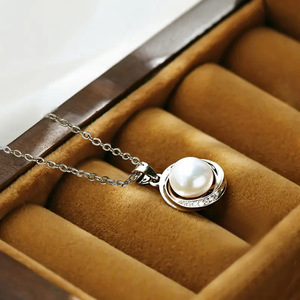 Collana con ciondolo geometrico rotondo per donna, gioielli semplici e alla moda, regalo per l'uso quotidiano - Product Image 6