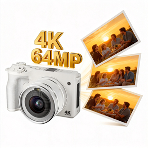 Caméra 4K avec zoom optique 10x, 64MP, mise au point automatique, contrôle par application WiFi, caméscope numérique portable, enregistreur de vlog pour les voyages, caméra vidéo - Product Image 1