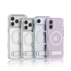 Pour iPhone 17 Pro Max 360 °   Étui transparent magnétique avec support rotatif en alliage d'aluminium pour iPhone 17 Air - Product Image 2