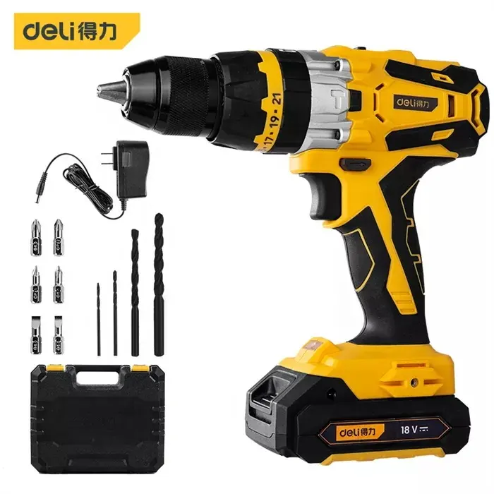 16V Cordless Drill Home Hand Power Cordless Multifunction Battery Drill Electric Impact Drills WIth Two Battery Packs
