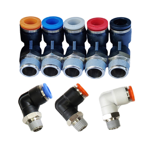 Codo macho de un solo toque de latón <span class=keywords><strong>pl</strong></span>ástico <span class=keywords><strong>PL</strong></span>, empuje neumático para conectar accesorios - Product Image 1