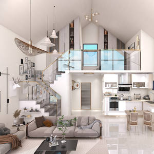 Maisons préfabriquées 2 chambres à coucher Maisons préfabriquées de luxe Villas en acier léger Maisons manufacturées Kits de maisons préfabriquées - Product Image 5