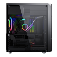 Boîtier de jeu SAMA K15, nouveau style de jeu, avec logo LED ARGB sur le devant, haute qualité, bel aspect, boîtier de jeu de bureau