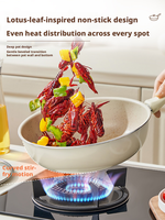 Ensemble de 3 ustensiles de cuisson en céramique écologiques et durables, antiadhésifs, comprenant une poêle, un wok et une casserole, pour cuisinière à induction et à gaz