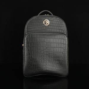 Sac à dos en cuir de crocodile pour homme, avec fermeture éclair, portable, résistant aux taches d'eau, aspect mat, haut de gamme, capacité 20-35L - Product Image 6