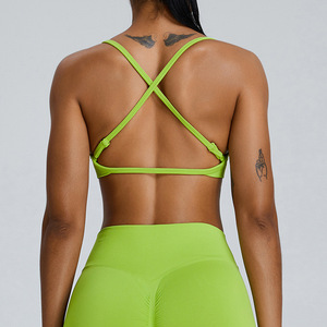 <span class=keywords><strong>Soutien</strong></span>-<span class=keywords><strong>gorge</strong></span> de <span class=keywords><strong>sport</strong></span> sans couture à maintien élevé, dos croisé, style européen et américain, pour femme, en Spandex/Nylon, couleur unie, pour le yoga, de la marque Under Lulu Custom - Product Image 2