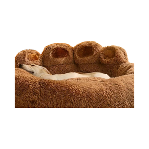 Cama para Mascotas de Tela Sólida Cálida para Invierno, Nueva Cama Creativa y Ecológica para Perros con Diseño de Pata de Oso - Product Image 5