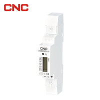 Meter Energi Satu Fasa Kelas 1 untuk Rel Din dengan Layar LCD Model DDS226D-1P 5-45A 50/60Hz