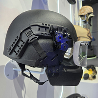 Casque tactique stable à haute protection HS, visière de protection transparente, matériau ABS, léger, durable, sans sangle, personnalisable