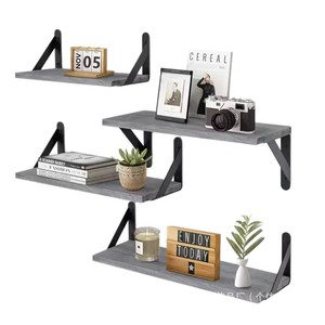 Wooden single-panel wall-mounted shelf for bedroom and living room, suitable for displaying books, <b>succulents</b>, and <b>potted</b> - Product Image 5