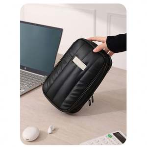 Organizador de Cables de Viaje, Bolsa Impermeable para Electrónicos, para Cargadores y Cables, Estuche Portátil para Accesorios Tecnológicos con Compartimentos con Cremallera - Product Image 3