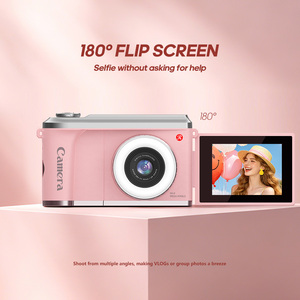 Appareil photo rétro pour enfants, débutants, extérieur, professionnel, avec lumière d'appoint, enregistrement vidéo, CMOS 48MP, 1080p, design neuf, retournement horizontal - Product Image 4