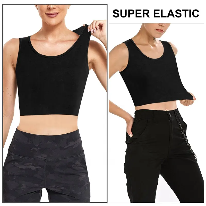 Hot Selling Women's Bustiers And Corsets Women Transgender Tomboy Elastic Chest Binder Bra Pullover Tank Top