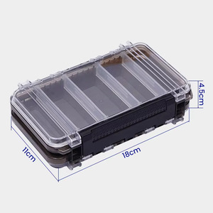 Boîte <span class=keywords><strong>de</strong></span> <span class=keywords><strong>rangement</strong></span> pour leurres et appâts en plastique transparent RTI Compartments, avec crochets, en ABS <span class=keywords><strong>souple</strong></span>, pour la pêche en rivière et en ruisseau - Product Image 2