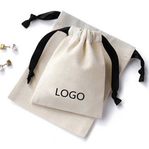 Custom Full Printing Round Bottom Cotton Gift <b>Drawstring</b> Gift Tableware Storage Bag Dust Cotton Packaging <b>Pouch</b> - Product Image 6