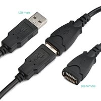Cable USB a Pinza de Cocodrilo OEM de Fábrica, Cobre Puro, 5V 2A, Cubierta de PVC, 60cm, 18AWG*2, CE ROHS FCC, para Pruebas de Circuitos Electrónicos