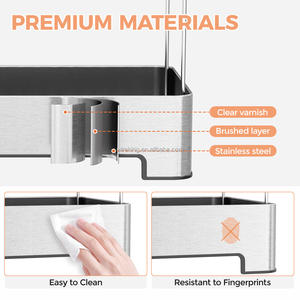 WIREKING, estantería de almacenamiento de cocina grande de 2 niveles, estantería para fregadero, estante para platos de acero inoxidable a prueba de polvo, estante de secado de platos - Product Image 6