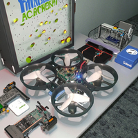ESP32 Quadcopter kontroler penerbangan, Kit pendidikan dengan ketahanan ketinggian Barometer dan solusi stabilisasi sikap