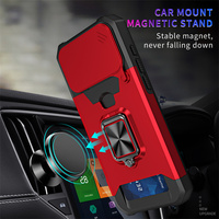 Coque de protection robuste pour OnePlus 10 Pro, avec protection coulissante pour l'appareil photo, support magnétique pour fixation voiture et emplacement pour carte