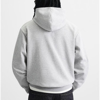 Sweat à capuche épais et lourd pour homme, personnalisé OEM, à manches classiques, brodé, en polyester et coton