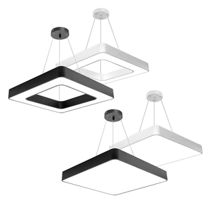 Luminaire décoratif moderne commercial finition noire Angle <span class=keywords><strong>de</strong></span> faisceau 180 degrés 20W plafonnier carré - Product Image 2