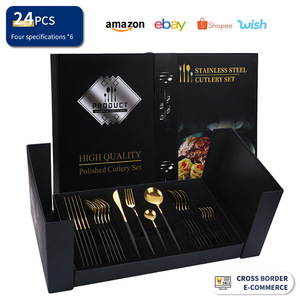 Pei Jiale Stainless Steel Cutlery Set 24Pcs Polished Durable <b>Gift</b> <b>Box</b> For Dining - Product Image 4