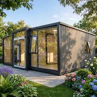 Maison préfabriquée extensible avec double paroi vitrée, livraison directe d'usine, idéale pour petite maison familiale