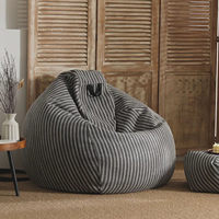 Pouf en tissu velours côtelé le plus vendu, doux et confortable pour salon, idéal pour l'hiver, décoration chaude, mobilier italien, design asiatique non rembourré
