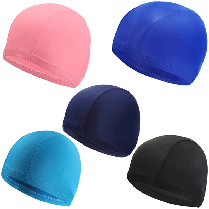 Custom Design Waterproof Adult Kids Swim Head Hat Swimming Cap With Logo