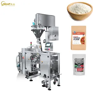 Pizza Flour Premade Pouch Packing Machine Break Powder Auger Filler Dosing Sealing Doypack Machine