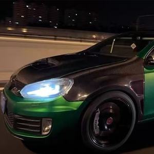 Aile de voiture en fibre de carbone pour VW <span class=keywords><strong>Golf</strong></span> <span class=keywords><strong>6</strong></span> VI MK6 <span class=keywords><strong>GTI</strong></span> <span class=keywords><strong>R20</strong></span> 2009-2013 Ailes latérales de pare-chocs avant Double grille d'aération Garde-boue Bodykit - Product Image 6