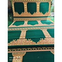 Prix de gros pour tapis de mosquée entiers, noués à la main, en polyester peluche, antidérapants, vente directe d'usine, motifs personnalisables