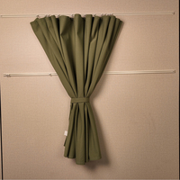 Rideaux de fenêtre pour camionnette RV verte |   Accessoires intérieurs de voiture en polyester brodés sur mesure |   Installation facile, personnalisable