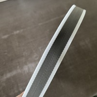 Ruban utilitaire côtelé en polypropylène sergé noir et argenté durable pour sangles industrielles, équipement pour animaux de compagnie et usage extérieur
