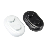 Interrupteur à bouton-poussoir double pôle certifié CE OJ, cordon de 335 pieds, 250V, pour éclairage LED avec actionnement par ressort, noir