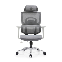 Chaise de bureau ergonomique exécutive moderne en tissu maillé, pivotante, confortable, avec support lombaire réglable, vente en gros personnalisée