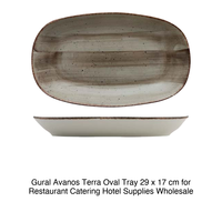 Plateau de service ovale Avanos Terra 29 × 17 cm Gural