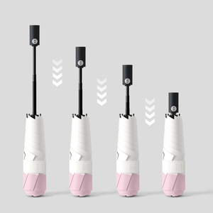 Parapluie de <span class=keywords><strong>voyage</strong></span> portable moderne 190T à impression personnalisée, entièrement automatique, pliable en 3 sections, anti-<span class=keywords><strong>soleil</strong></span> et anti-pluie, avec conception de sécurité, ultra-léger - Product Image 2