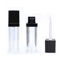 Tubes de brillant à lèvres personnalisés en gros, sérigraphiés, mats, transparents, roses, noirs, pour cosmétiques, fard à joues, 5 ml, avec bouchon à vis en aluminium/plastique, marque privée