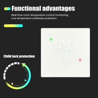 Termostato Inteligente WiFi Tuya para Sistema de Calefacción por Suelo Radiante, Controlador de Temperatura HVAC Digital Programable Interno con Detección de Ventanas