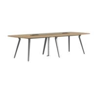 Table de conférence d'entreprise moderne, bureau rectangulaire en métal, design modulaire écologique, pour usage au bureau et en salle de conférence