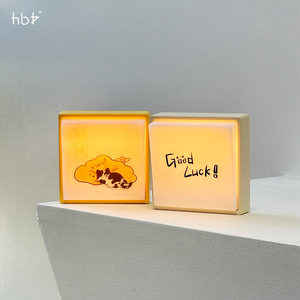 Новый рисунок с индивидуальным принтом светодиодный ночник милый кот Магнитный притяжение настенный светильник перезаряжаемый ночник для комнаты - Product Image 5