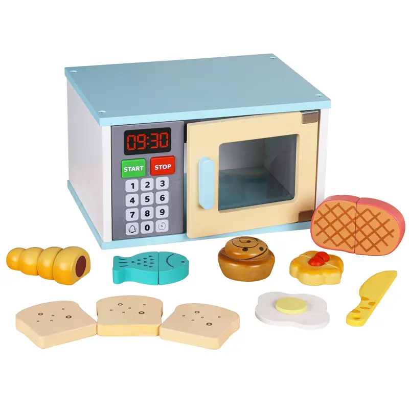 hot selling amazon 2024 kids learning toys educational wooden kitchen toy set