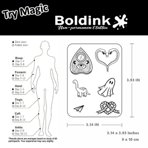 Tatuaggio Temporaneo Boldink Personalizzato, Realistico, Spirituale, a Tema Totem, Impermeabile, Lunga Durata 2 Settimane, Inchiostro Jagua - Product Image 4