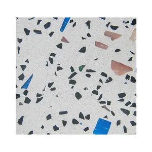 Matte and polished finish terrazzo tiles sample