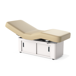 Martini-Salon Luxuriöse Verstellbare Holzrahmen-Kosmetikliege für Körper-Spa, Gesichtsbehandlungen und Massagen mit Aufbewahrungsschrank - Product Image 1