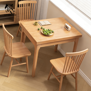 Mesa de comedor plegable de madera, nueva moda en muebles para el hogar, disponible en stock, lista para enviar, personalizable, a buen precio, suministro de fábrica. - Product Image 4